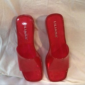 Liliana jelly pink sandals size 8